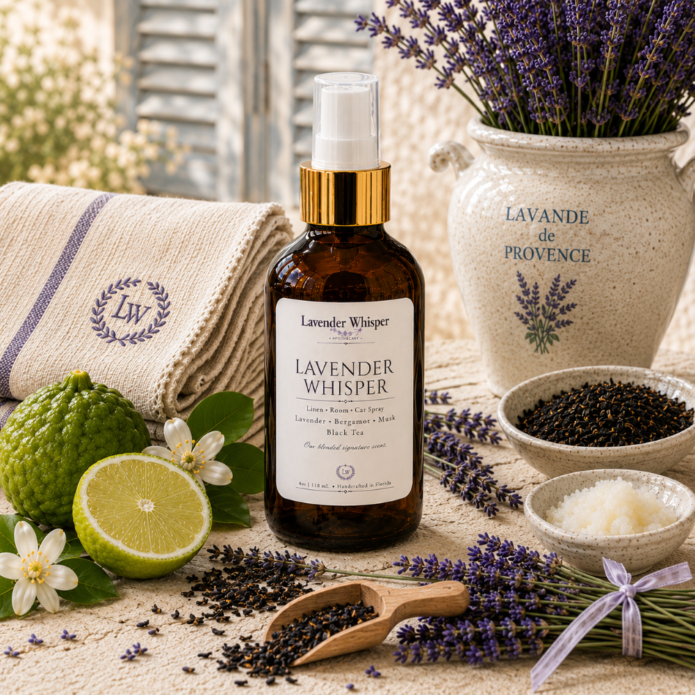 Lavender-Whisper-signature-home-fragrance-in-a-French-Provence-setting