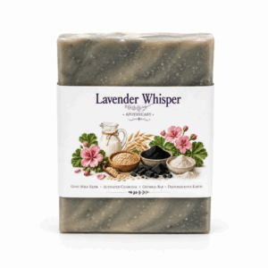 Goat Milk Kefir Activated Charcoal Diatomaceous Earth Artisan Soap Bar by Lavender Whisper Apothecary
